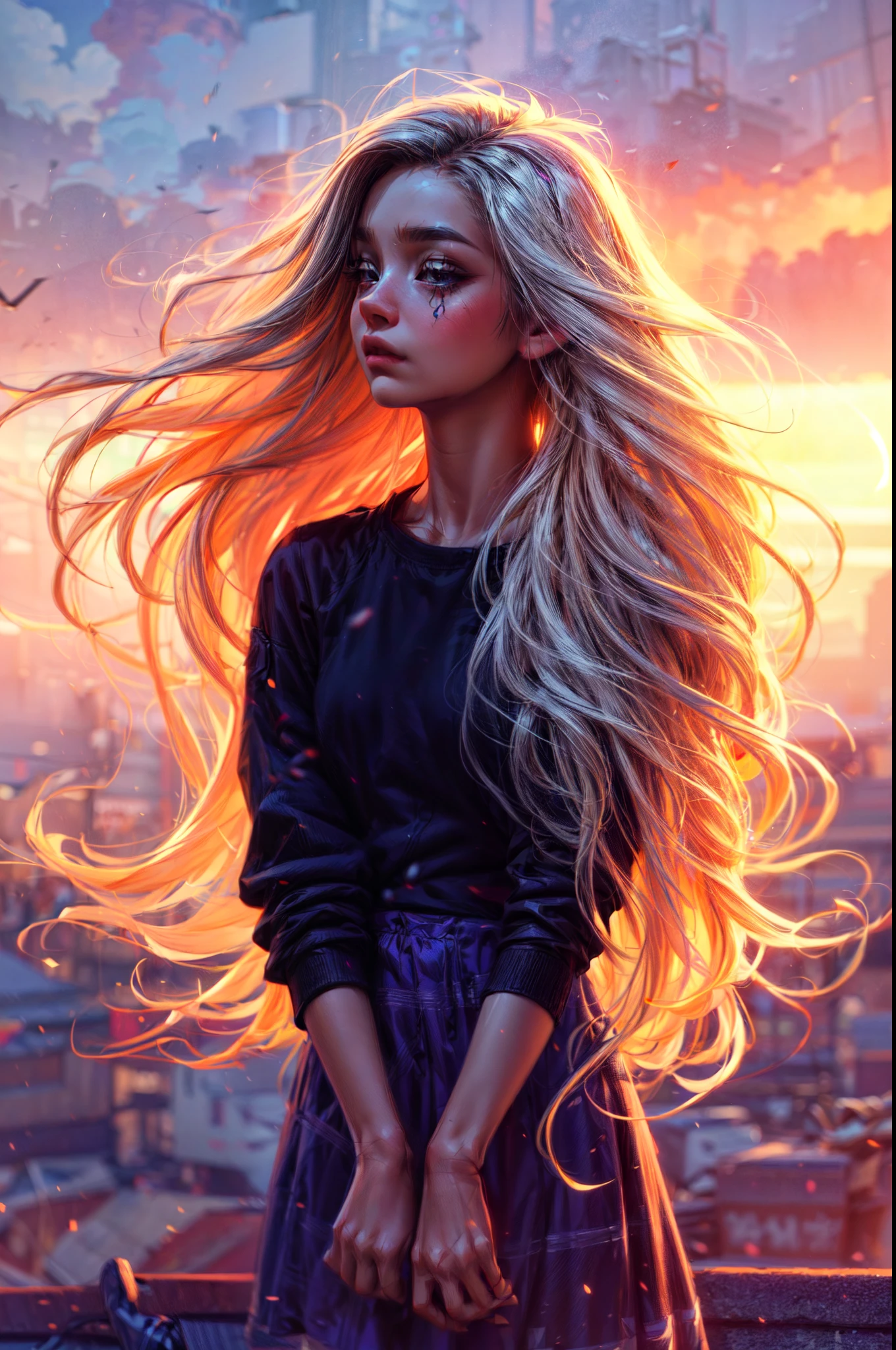 Highest quality,The perfect masterpiece,Perfect artwork,8K,Delicate face,(hakuhatsu:1.3), pearl illusion,Cyberpunk,fashion trend,3s material,high-definition,detail representation,c4d,3D,octane rendering,ray tracing,complex details,animated lighting,OCrenderer,8k,