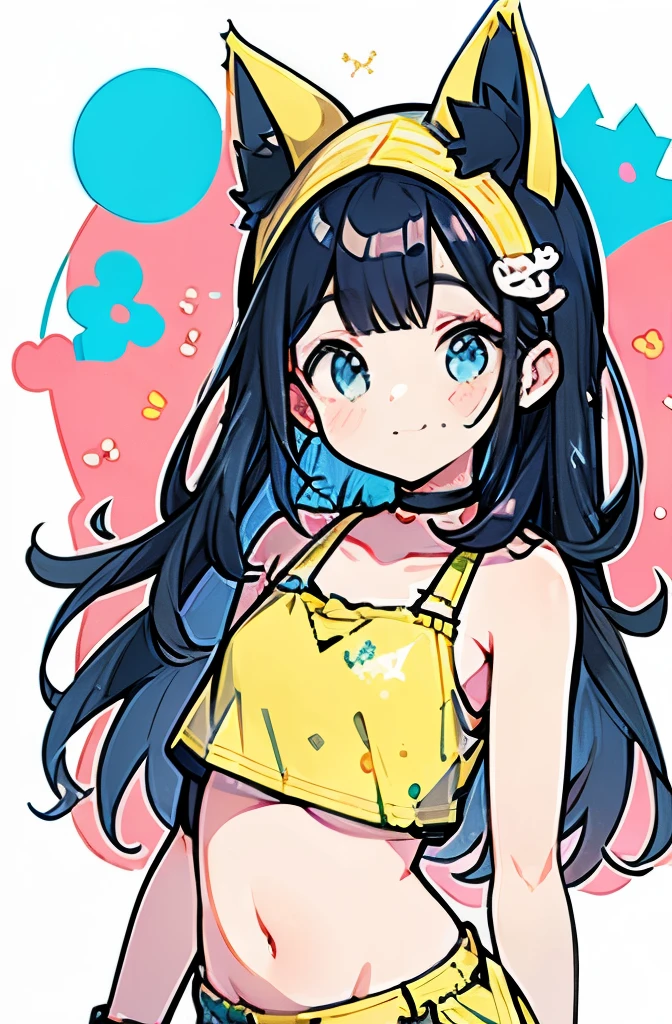 boxing、teenage girl、、belly button、stomach、skirt、Cat ear、cute