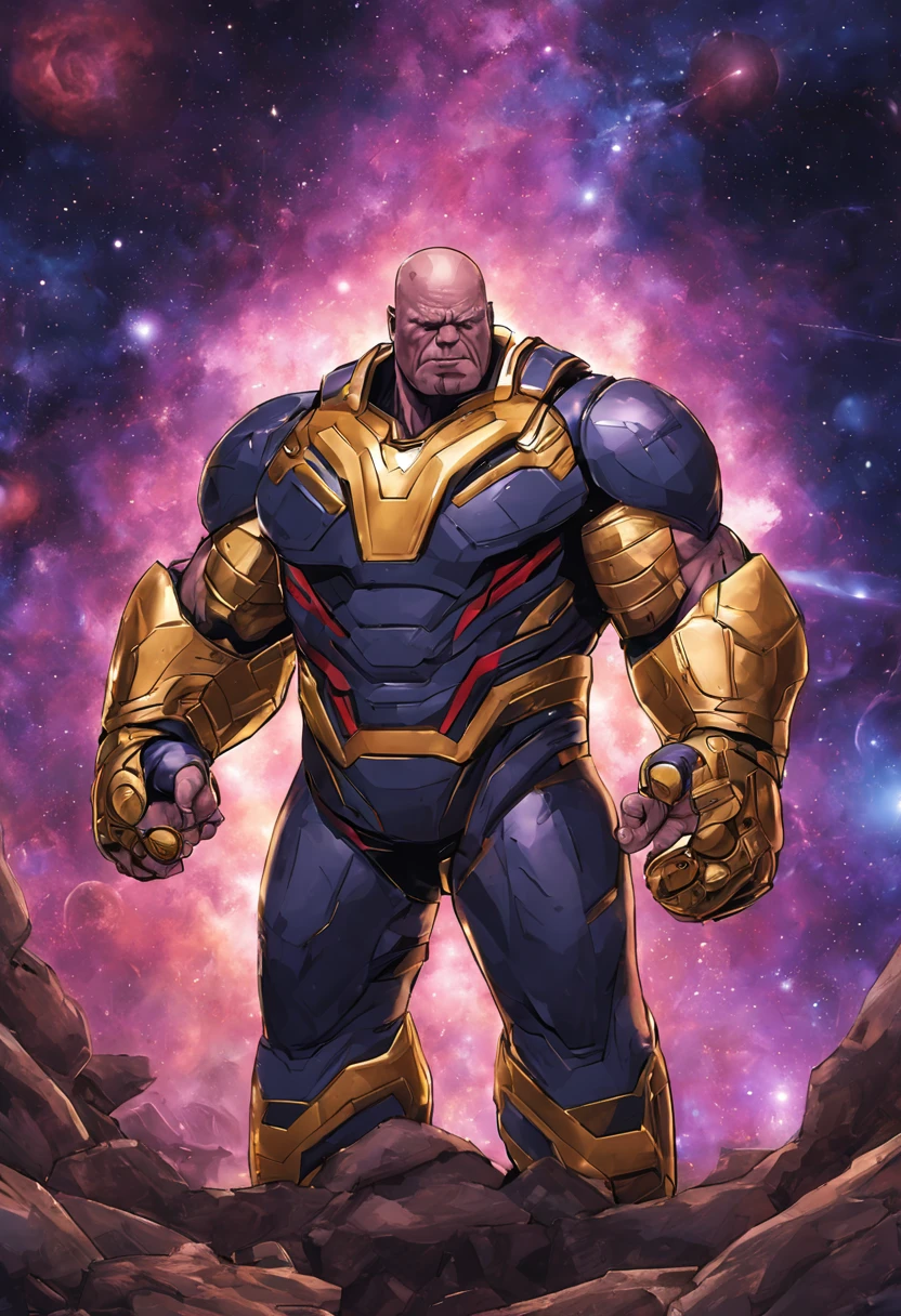 Brock Lesnar vs Thanos in Iron Man suit, In duel, Space planets,Infinity Stones