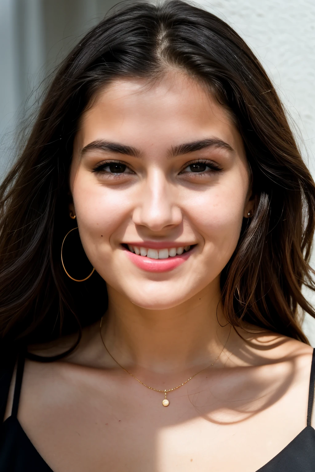 Foto RAW en secuencia, A photo of a 20-year-old ager, ((Selfie tipo ID de la parte superior del cuerpo, feliz)), cara detallada, Fondos detallados ligeramente borrosos, Luces naturales, HDR, foto realista, Foto profesional, Coqueteando con el espectador, visual sexy, fotorrealista, Linda, piel natural, 8k UHD, Alta calidad, Film grain, Fujifilm XT3