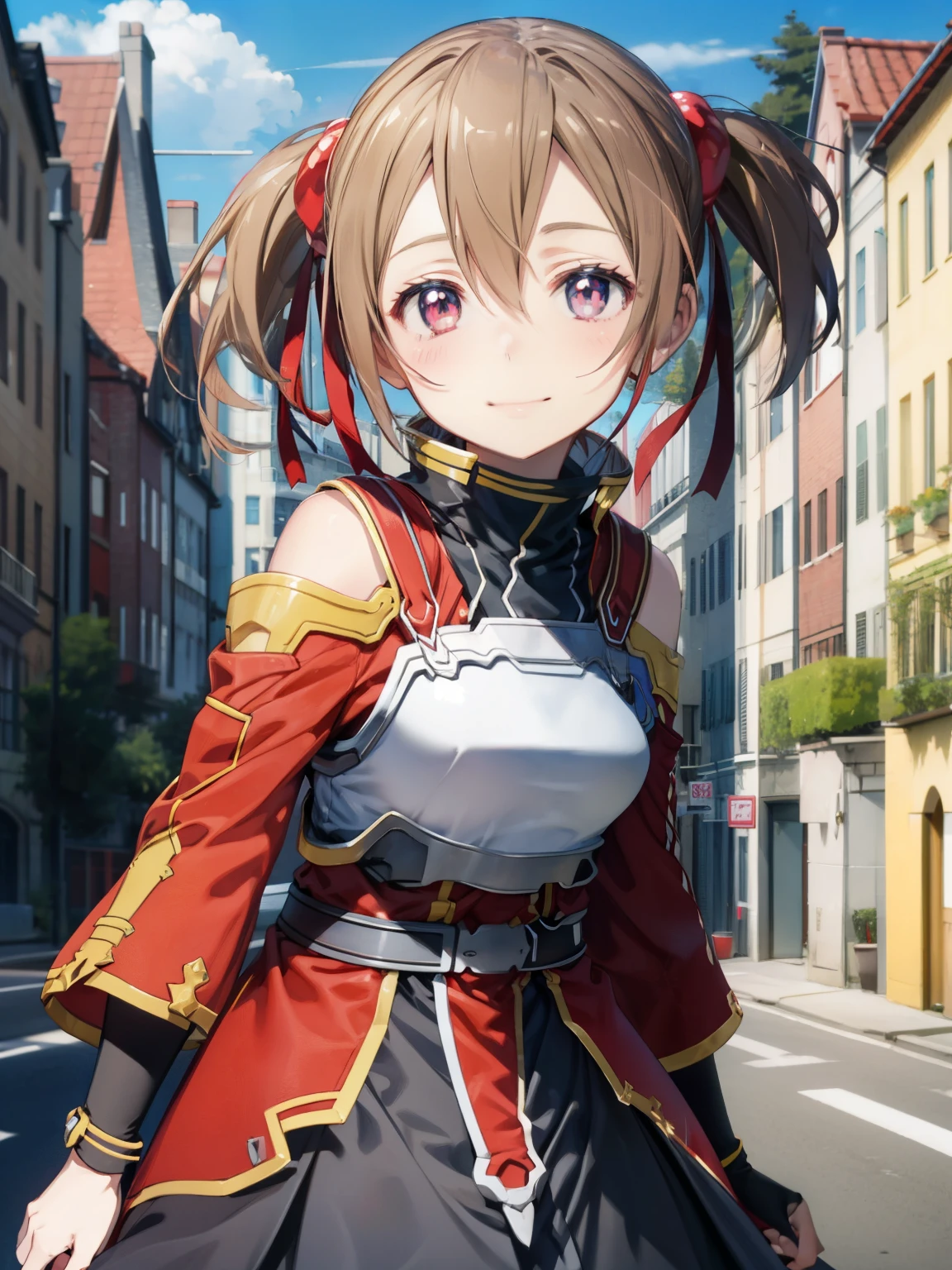 High resolution, silica, solo、1 girl、standing, closed mouth、Smile Silica Sword Art