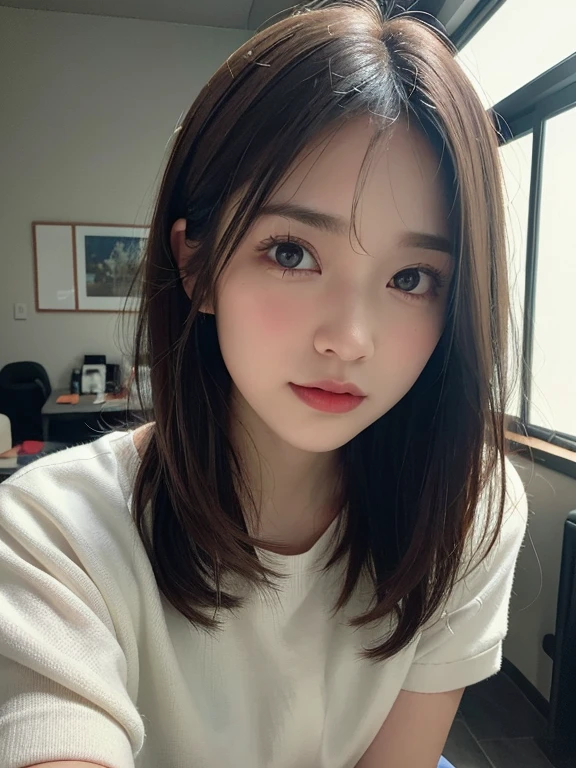 (:1.2), Lovely & girly \(idol master\), facial, (8k, original photo, best quality, masterpiece:1.2), Super detailed, ultra high resolution, (actual, photo actual:1.2), High-detail RAW color photos, professional photos, depth of field, an extremely delicate and beautiful, Very detailed, 8k wallpaper, hydrated skin, Works of art by Bill Brandt, full-body shot,Popular short clothing,Otter portrait, soft focus, strangeness, studio lighting, film grain, camera, circular polarizer, colorless, beautiful