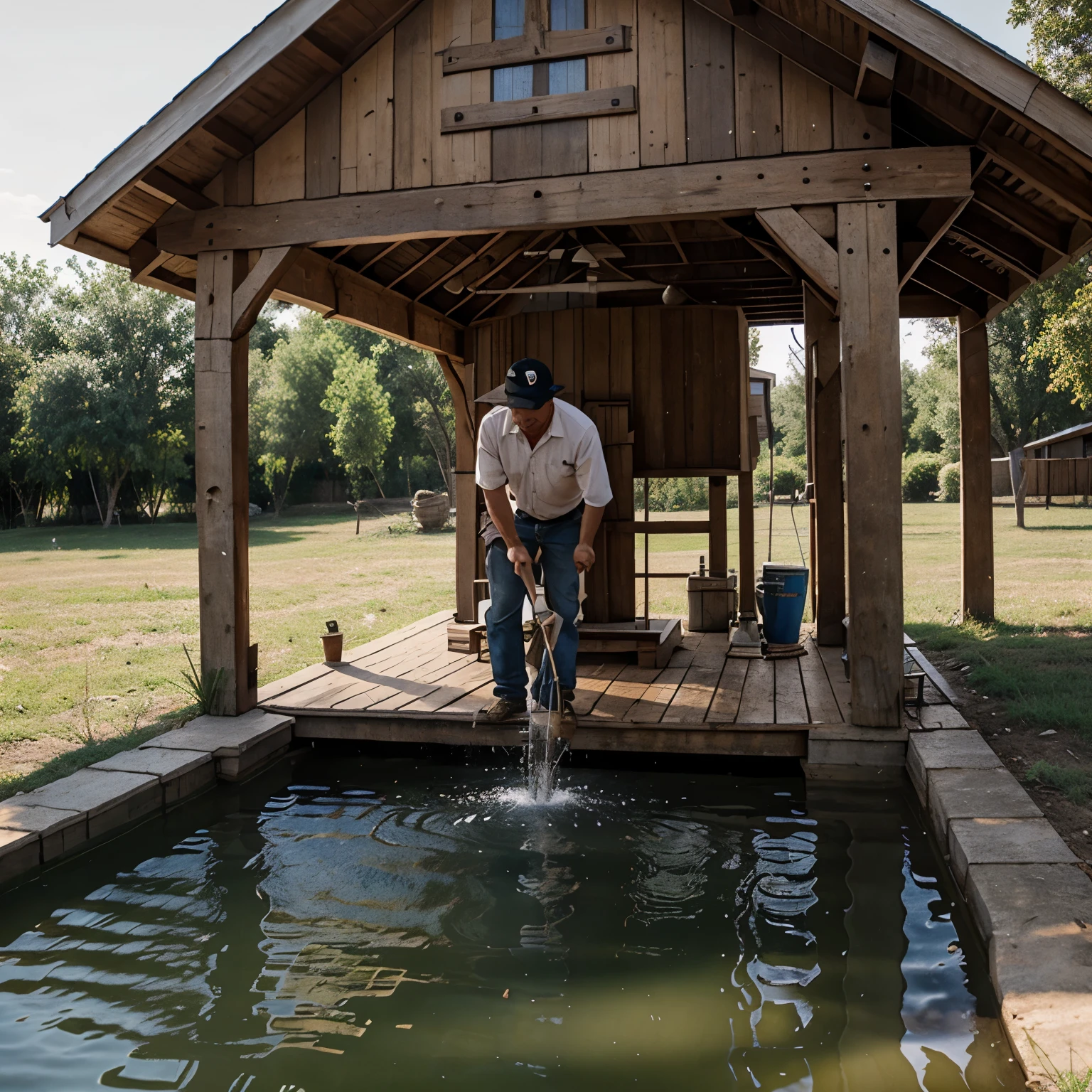 Drilling wells in the traditional way