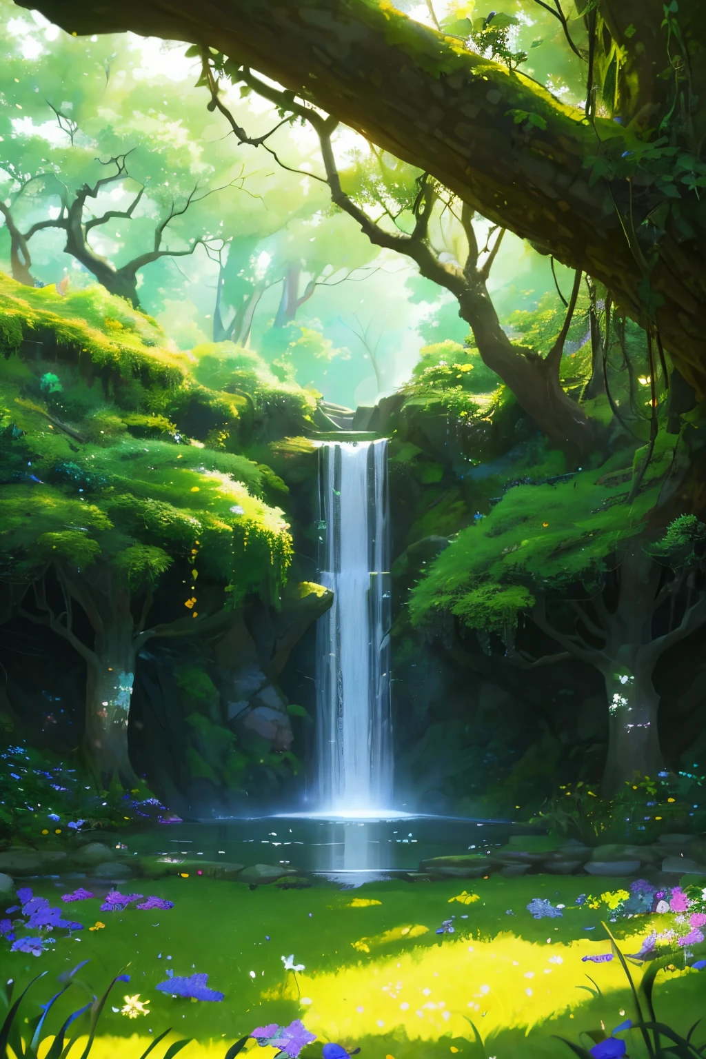 Masterpiece, ethereal floating island, tender grasses and vibrant flowers, one thousand-year-old gargantuan tree, best quality, realistic, ultra-detailed, (shimmering foliage: 1.4), tranquil, bathed in soft sunlight, sun-kissed petals, lush greenery, life-like textures, dynamic light and shadow, high resolution, sharp focus, depth of field, intricate bark, ancient wisdom, earthy scent, mystical aura, enchanting serenity.