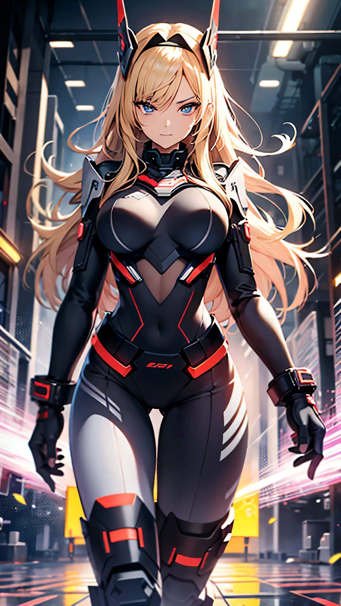 Anime Style, Character Design, HD, Best Quality, Masterpiece, High Details, High resolution, fantasy, carefully detailed, no deformities.
{{(1character: a 2 young woman assassin:(very pale skin, long straight blonde hair, she stands 1,83 meters tall, voluptuous body complexion, blue eyes, sharp nose, thin lips, medium breasts, nice hips),(red fullbodysuit, orange shoulder pads, black gloves, red belt, black longboots),(worried expression, serious closed mouth, on guard pose ever-vigilant, holding her sniper rifle with both hands),(night time, dark night sky, mansion rooftop, norway fantasy city version, colorful towers))}}