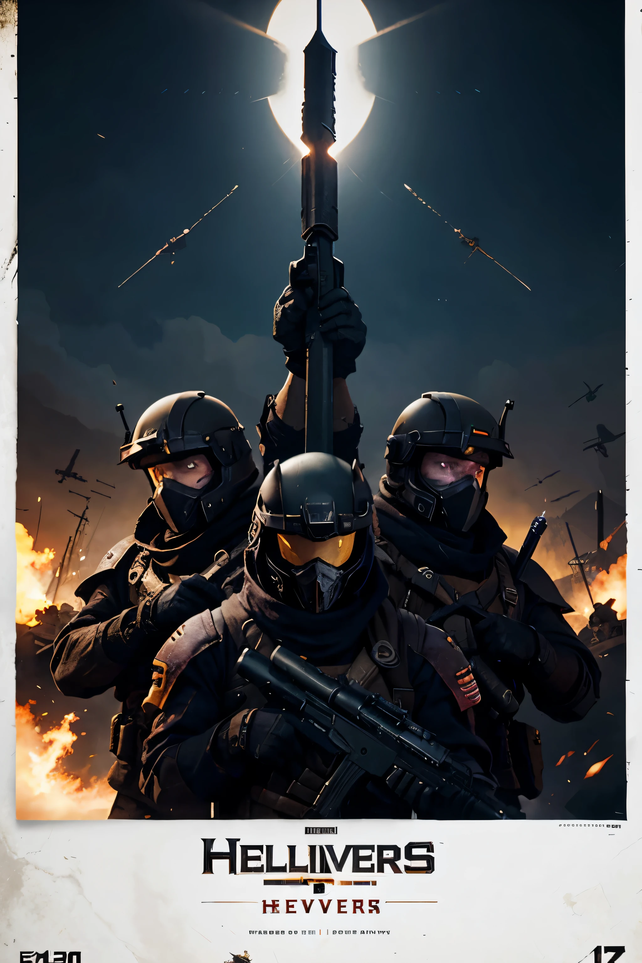 Helldivers 2 epic poster, salute
