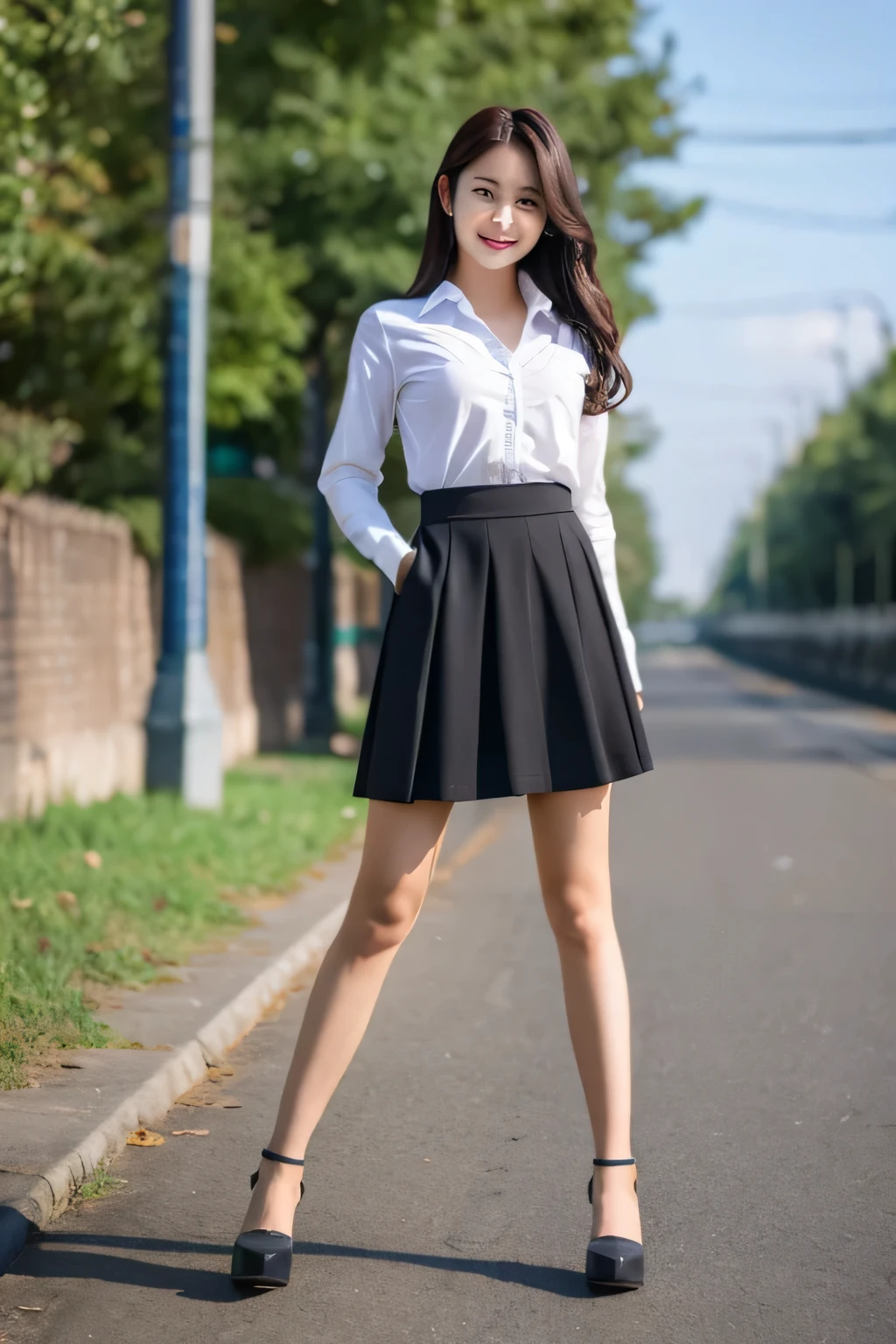 beautiful girl　skirt