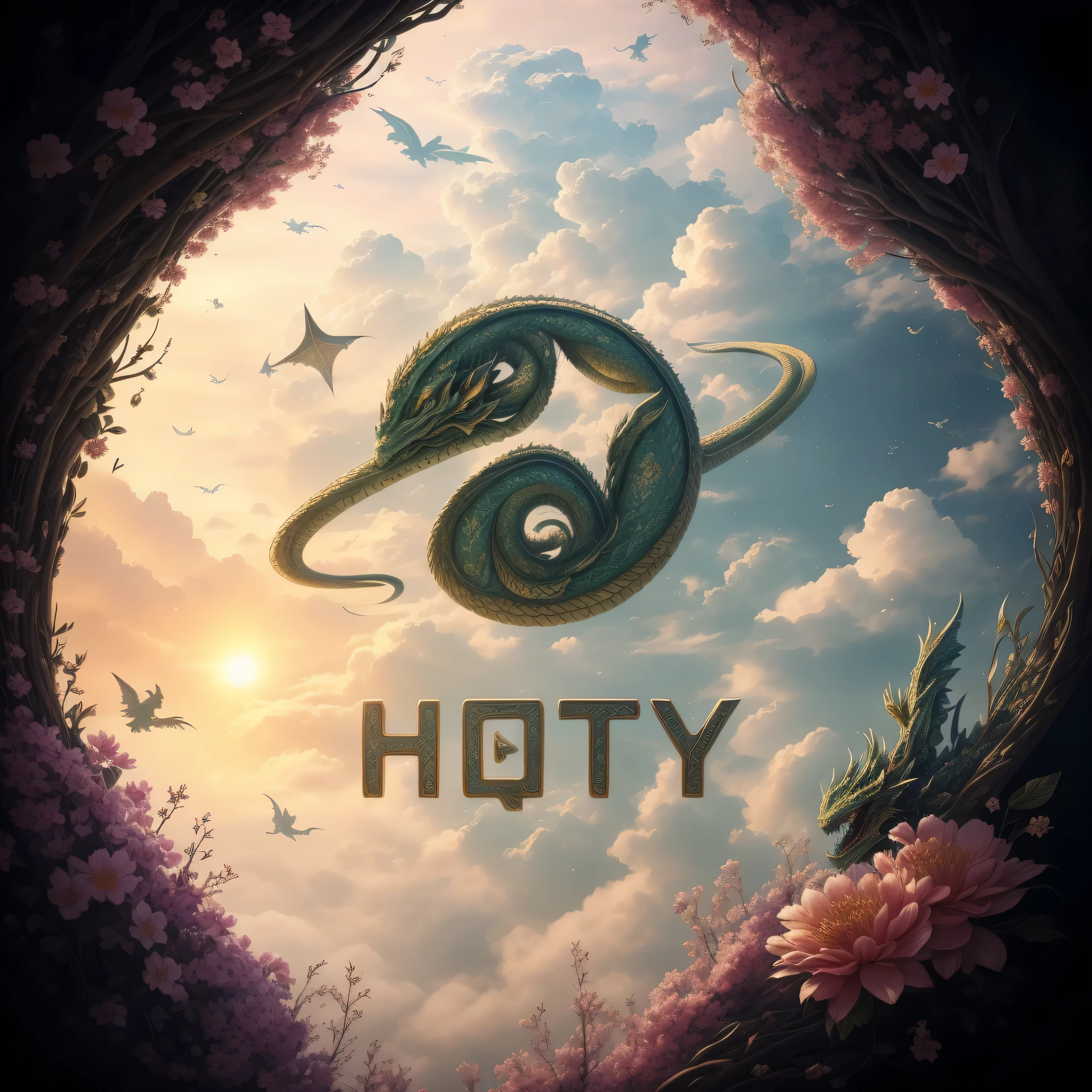 planet,There is a dragon on it,surrounded by flowers, Cute and detailed digital art, Detailed digital 3D art, 4k highly detailed digital art, Detailed 4K, Dreamy and detailed, 8k high quality detailed art, Lovely detailed artwork, 4K highly detailed art, Complex and gorgeous anime CGI style, Highly detailed digital artwork, Beautiful digital artwork information