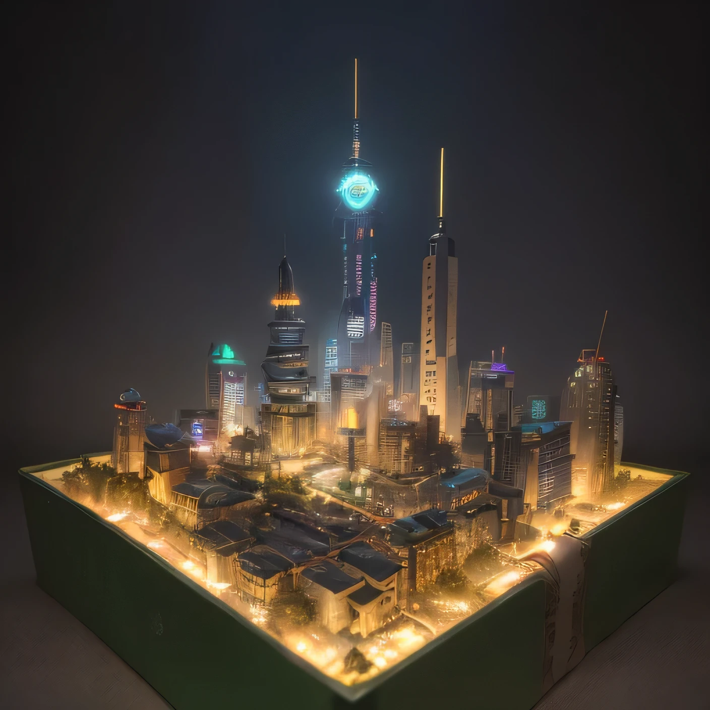 2658年Lunar soil realistic model, (bifurcation, original photo, best quality, masterpiece:1.4),SteampunkCyberpunk6820 City,(CyberpunkLunar soil light:1.3), Lunar soil (related to land),(in a small nature box:1.3),Isometric, small nature, landscape on foundation,landscape,