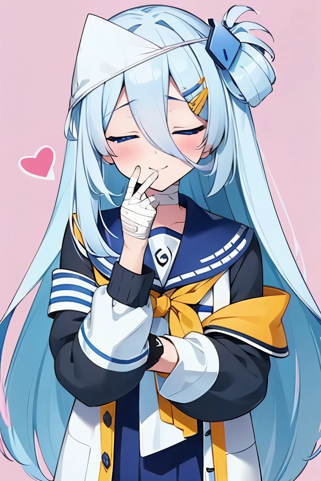Blue hair ornament