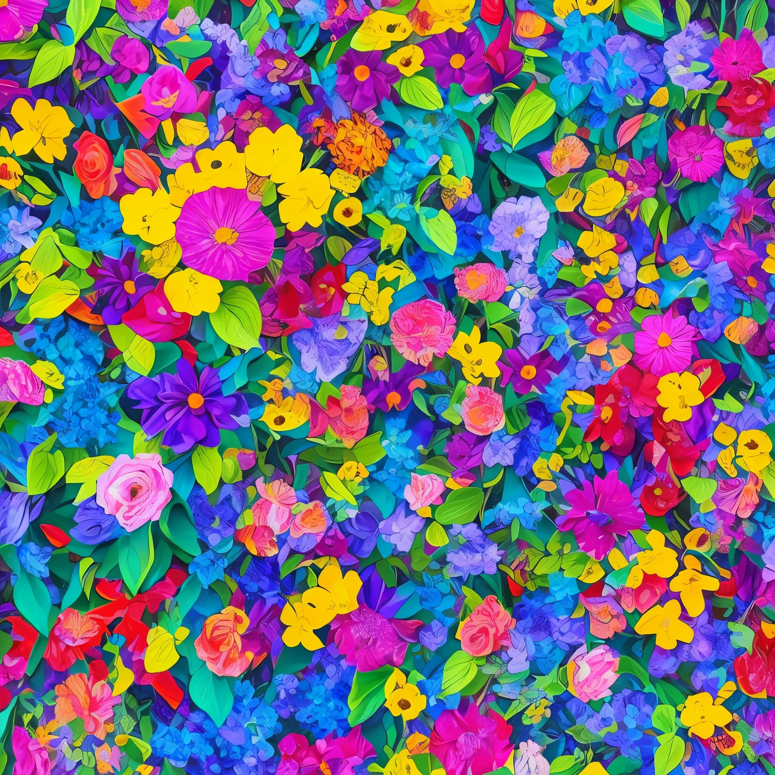 Different types of flowers are depicted in this painting, flower, Floral elements, colorful flower, florals, Flower Power Motif, Many flowers, Detailed flowers, flower blossom, Flowers!!!!, blooming flowers, flower power, Decorative flowers, blooming flowers, Flower Artworks Association, Flowers and plants, With colorful flowers, flower pop art, More and more flowers