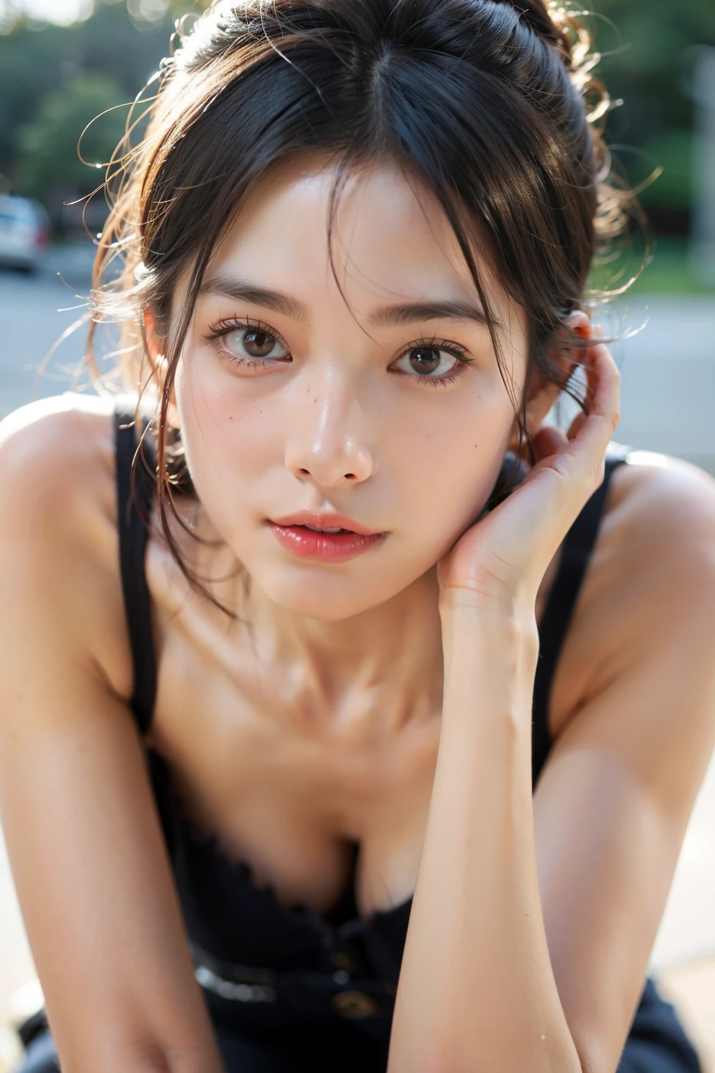1 girl, depth oF Field, First-person view, F/1.8, 135mm, Nikon, UHD, retina, masterpiece, precise, anatomically correct, textured skin, Super details, high detail, high quality, best quality, high resolution, 1080P, HD, 4K, 8k