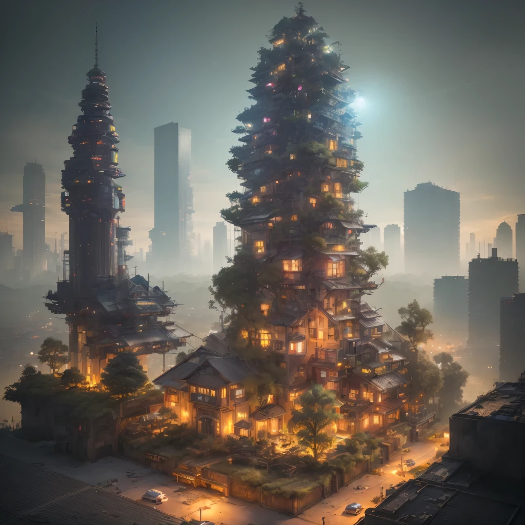 2658年Lunar soil realistic model, (bifurcation, original photo, best quality, masterpiece:1.4),SteampunkCyberpunk6820 City,(CyberpunkLunar soil light:1.3), Lunar soil (related to land),(in a small nature box:1.3),Isometric, small nature, landscape on foundation,landscape,