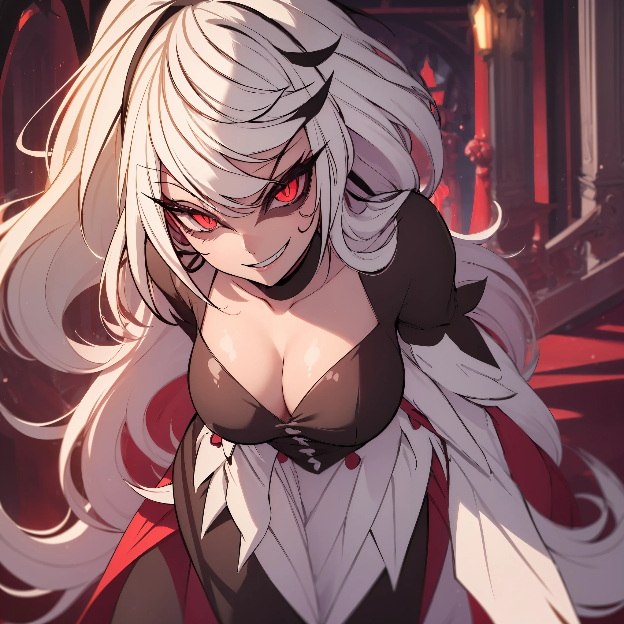 (((Carmilla Hazbin Hotel))), (((Gray skin))), (((excitada))), (((thick))), (((sexy pose))), (((ultra-detalhado))), (((busty))), (((big breats, big tits))), (((big ass, big butt))), (((orgasm))), (((perverted evil smile))),