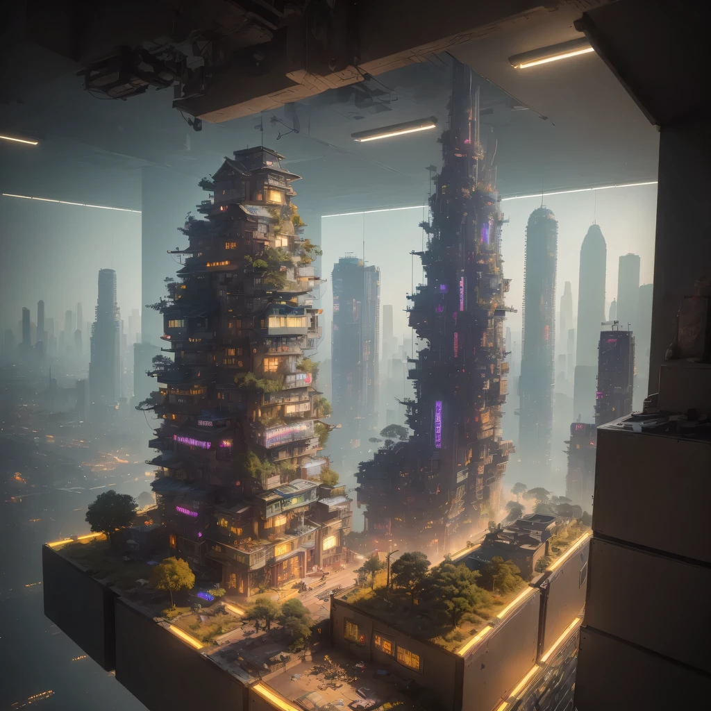 2658年Lunar soil realistic model, (bifurcation, original photo, best quality, masterpiece:1.4),SteampunkCyberpunk6820 City,(CyberpunkLunar soil light:1.3), Lunar soil (related to land),(in a small nature box:1.3),Isometric, small nature, landscape on foundation,landscape,