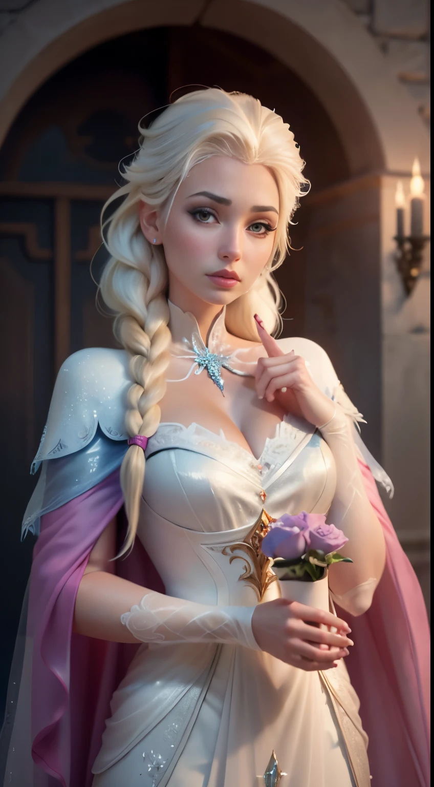 (elsa frozen-rose quartz SU mezclando modelos .) (ultra FUSIÓN) Highly detailed CG unity 8k wallpaper, style shot, complex, high detail, dramatic, highest quality movie still image, very detailed, masterpiece, best quality, character design, Elsa, Elsa from Frozen,Diamante Rosado fusión (( Dark style)), realistic ultra-detailed rendering style, natural light, sharp character design, (hard focus, 8k), (((natural skin texture))), 8k textures, soft cinematic lighting, adobe lightroom, dark room, hdr, Sophisticated, Elegant, Rich Detail, Sharp Focuilm Look) )), Soothing Tones, Detail Frenzy, Intricate Detail, Super Detail, Low Contrast, Soft Film Lighting, Dull Colors, Exposure Blending, HDR, Fade, 35mm, f/1.4, ISO??, f16, 25 sec.