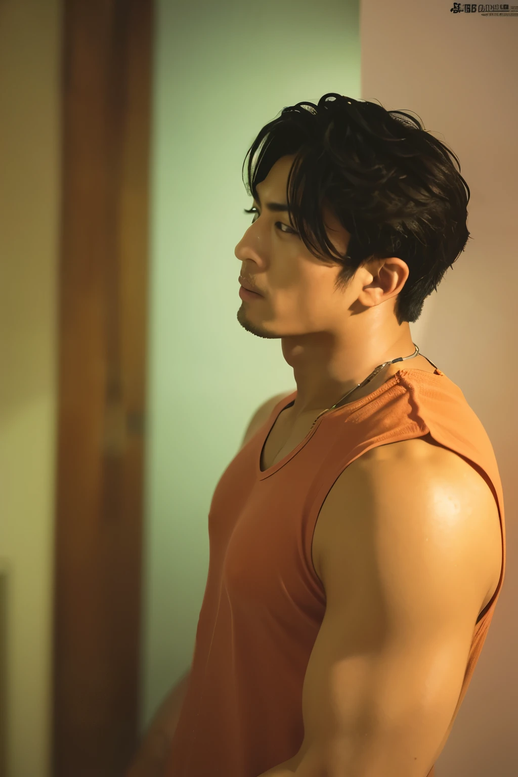 highest quality,masterpiece,ultra high resolution,(reality:1.4),Original photo,cinematic lighting,
1 male,Upper body,Takuya Kimura、gabriel aubry