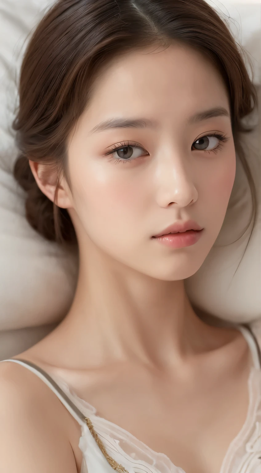 ((top quality, 8k, masterpiece: 1.3)), beauty, Hidden Face, 1 girl, beauty: 1.3, slim abs: 1.1, beautiful clothes, Random hairstyle, (sitting on bed), Super detailed face, highly detailed lips, delicate eyes, double eyelids,  trench,