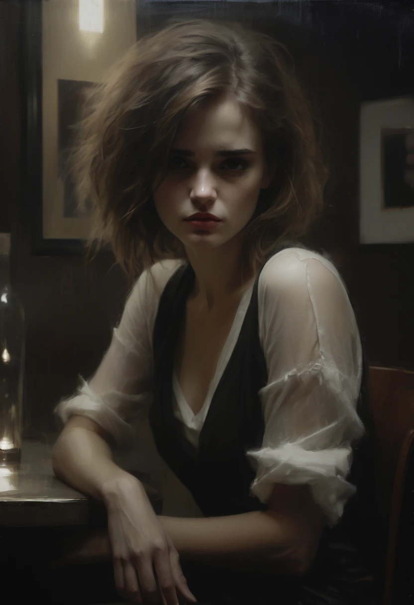 Casey Baugh's evocative style, best quality, masterpiece, Ultra high detail, 8k