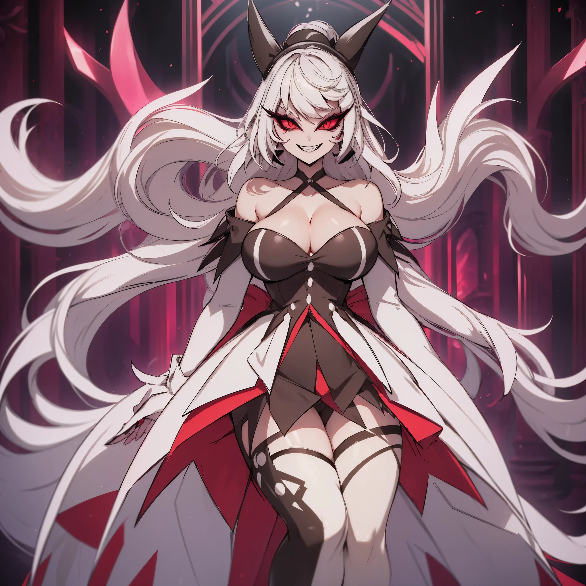 (((Carmilla Hazbin Hotel))), (((Gray skin))), (((excitada))), (((thick))), (((sexy pose))), (((ultra-detalhado))), (((busty))), (((big breats, big tits))), (((big ass, big butt))), (((orgasm))), (((perverted evil smile))),