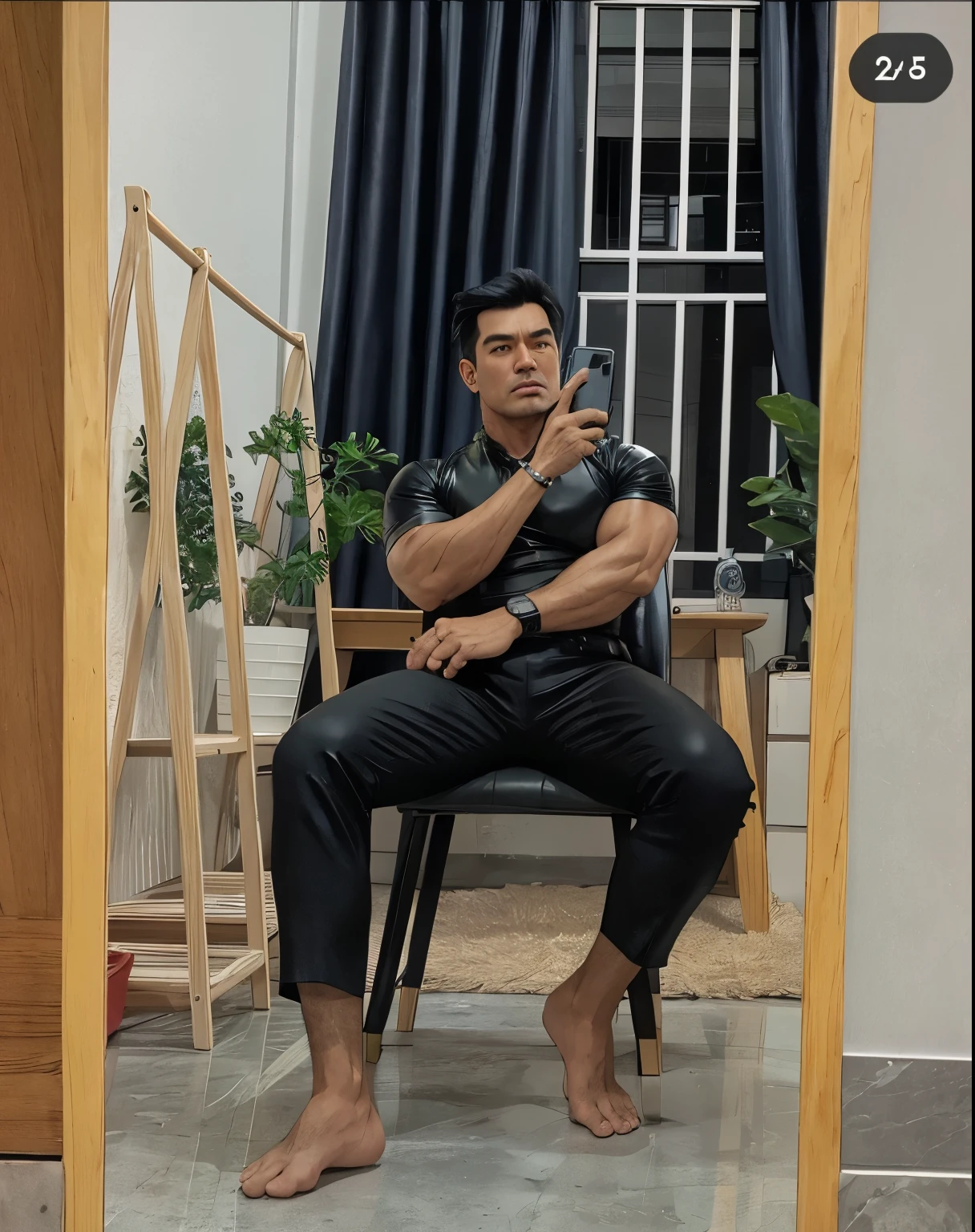 30 years old,daddy,"leather trousers man ",Dad sat on sofa,k hd,in the office,"big muscle", gay ,black hair,asia face,masculine,strong man,the boss is,handsome,,leather gloves,lecherous dad,look straight ahead,dad is handsome,dad is handsome ,dad is "horny dad"