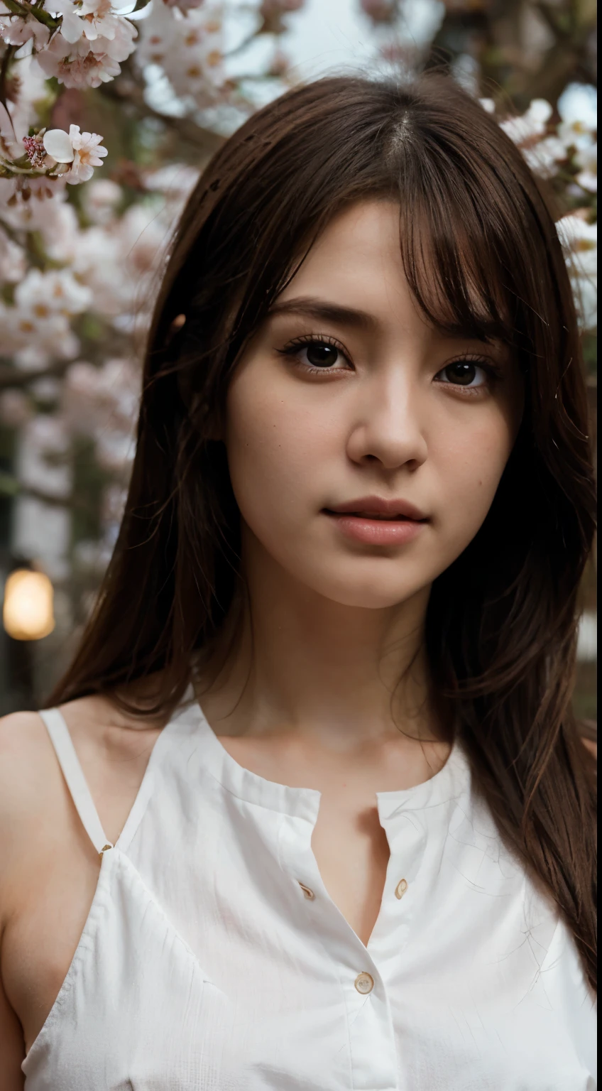 Masterpiece, Highest Quality, Ultra-Detailed, Hyper-Real, Sakura, perfect face, FOTO FRONTAL, cinematic lighthing, long hair, Full Body