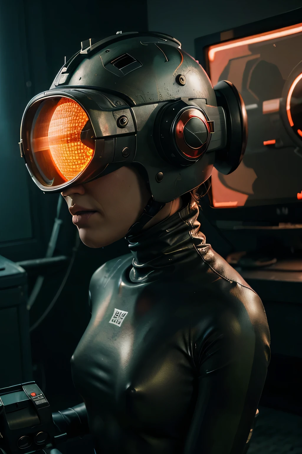 A close up of a person wearing a helmet and goggles - SeaArt AI