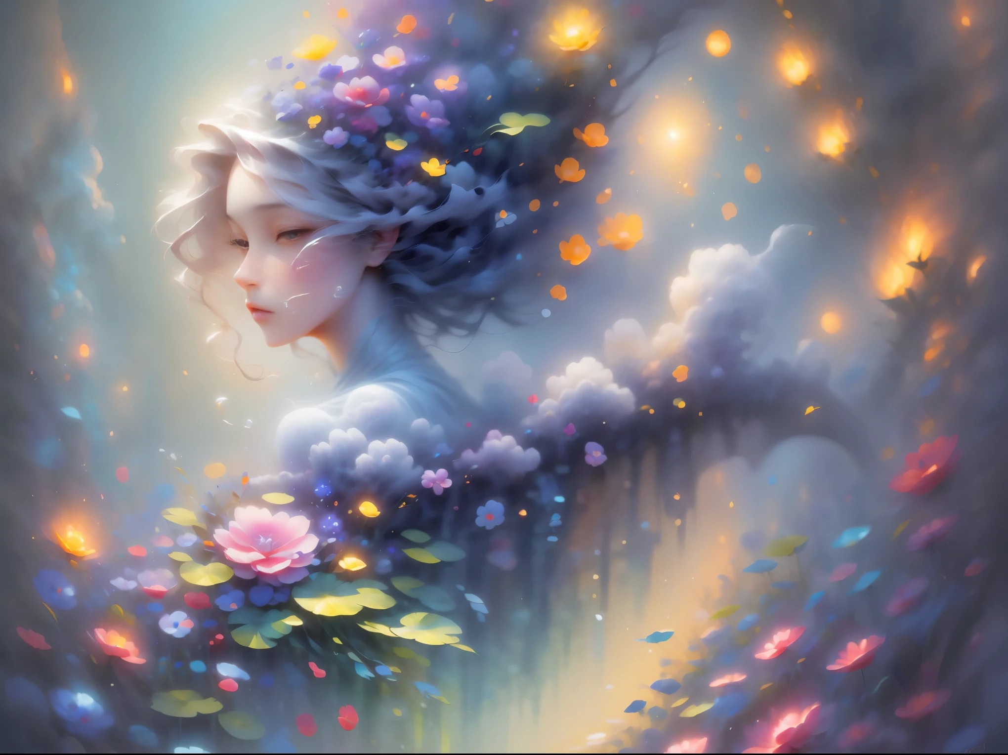 Psychedelic psychedelic artwork，Colorful birds and hearts, in core style, distorted image form, deep emerald and deep red, I can&#39;t believe how beautiful this is, precisionist lines, Mixes elements of reality and fantasy, Psychedelic pattern