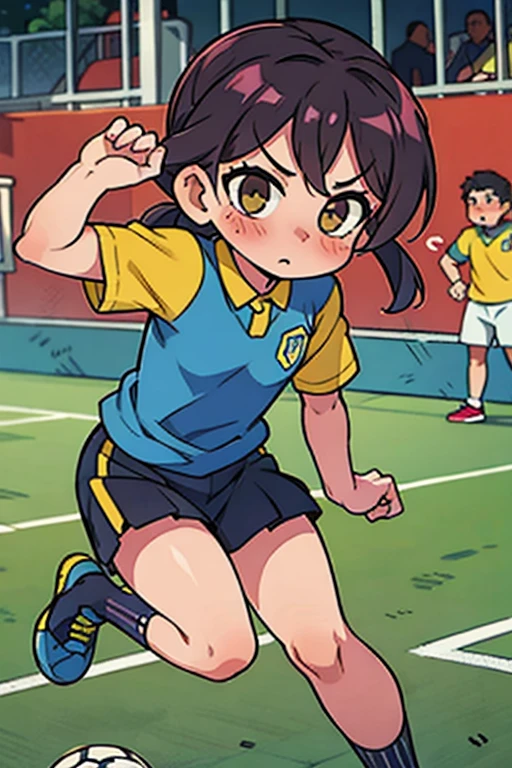 jogadora de futebol brasileiro,tenis,meias,cabelo amarrado,blush