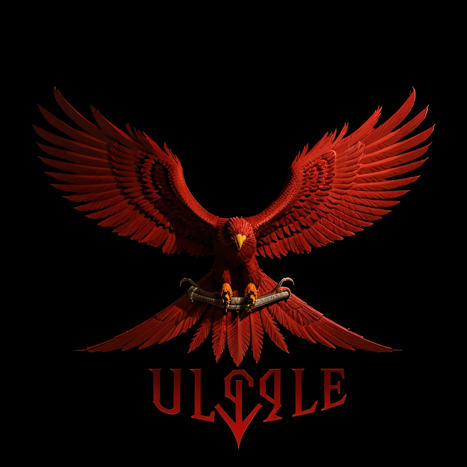 red eagle, logo, ultra detailed