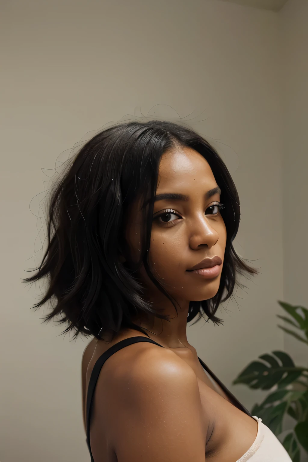 mulher normal, negra, cabelo cacheado,