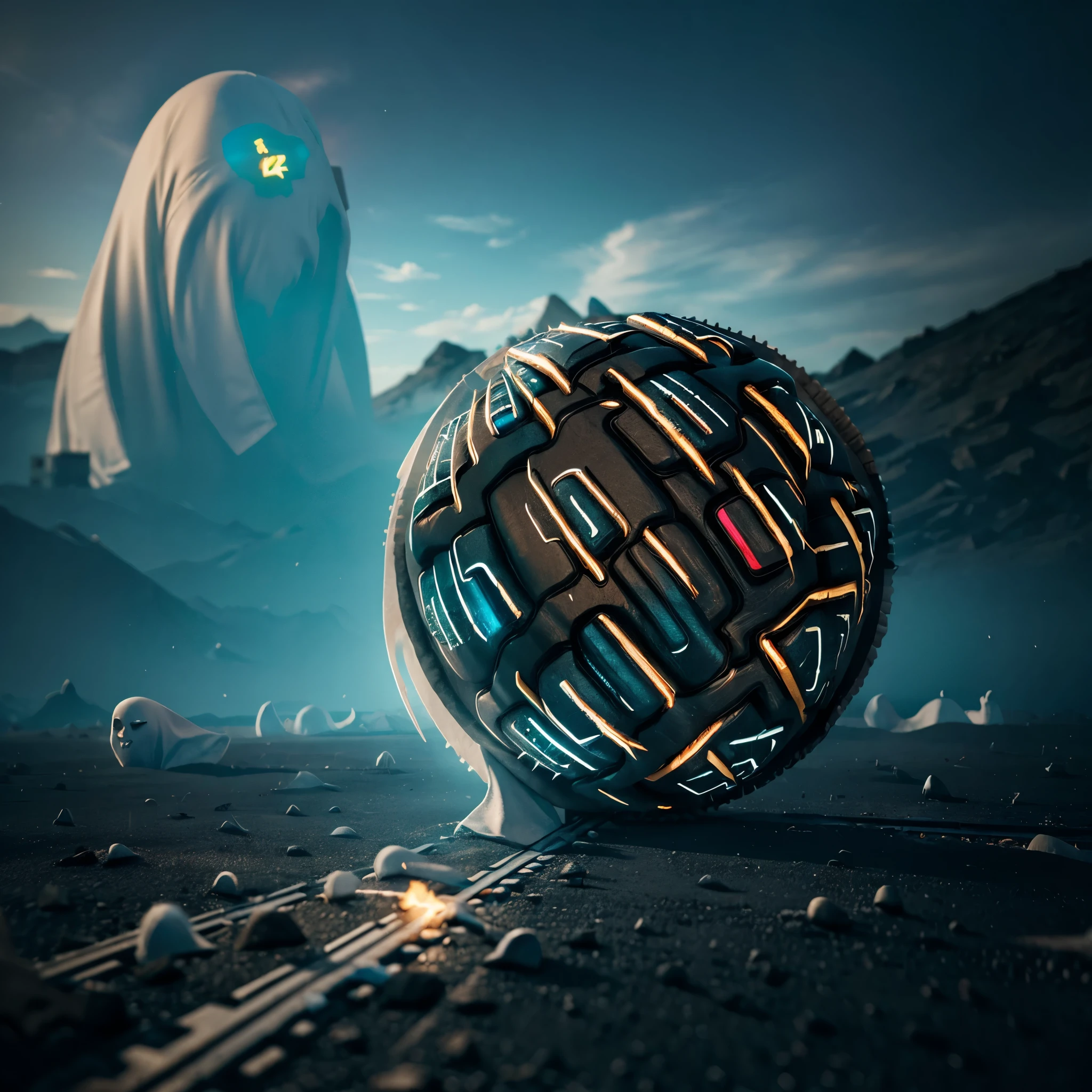 Random scene, (Ghostcore:1.6), hyper realistic, 8k, vibrant colors, sharp image