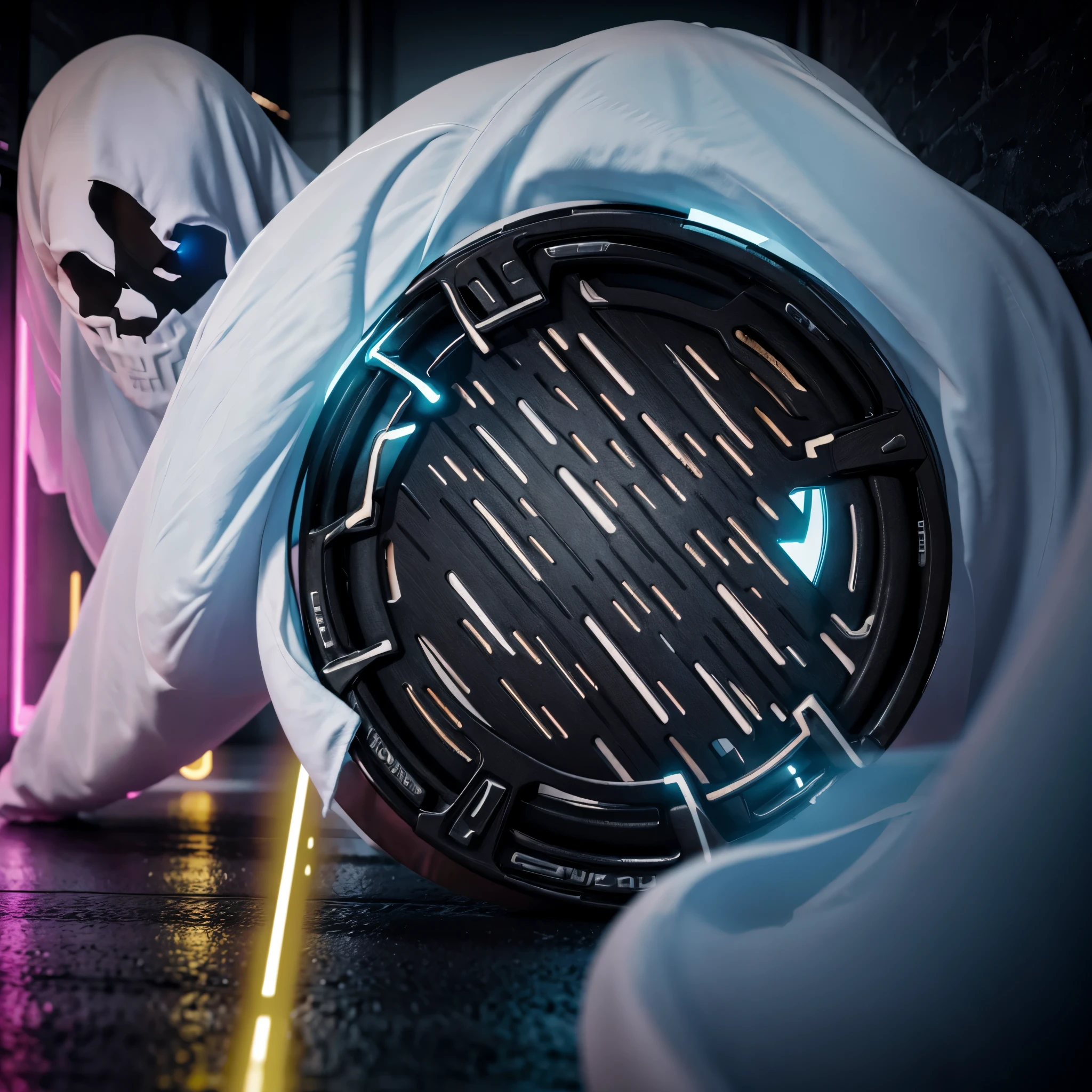 Random scene, (Ghostcore:1.6), hyper realistic, 8k, vibrant colors, sharp image