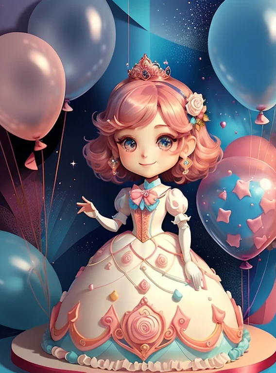 ((cute princess smiling, happy celebration, ballons, beautiful cake )) - Criador: Walt Disney2023) ), ,, ( Walt Disney acolchoamento ,multidimensional geometric wall PORTRAIT, arte, Chibi,
Yang08k, lindo, Colouring,Rose
Primary works, qualidade superior, melhor qualidade, Arte Oficial, Beautiful and Aesthetic,)) ), ,,  Walt Disney acolchoamento ,multidimensional geometric wall PORTRAIT, arte, Chibi,
Yang08k, lindo, (Colouring, rosa), amarelo ,azul ,vermelho e branco)
Primary works, qualidade superior, melhor qualidade, Arte Oficial, Beautiful and Aesthetic,