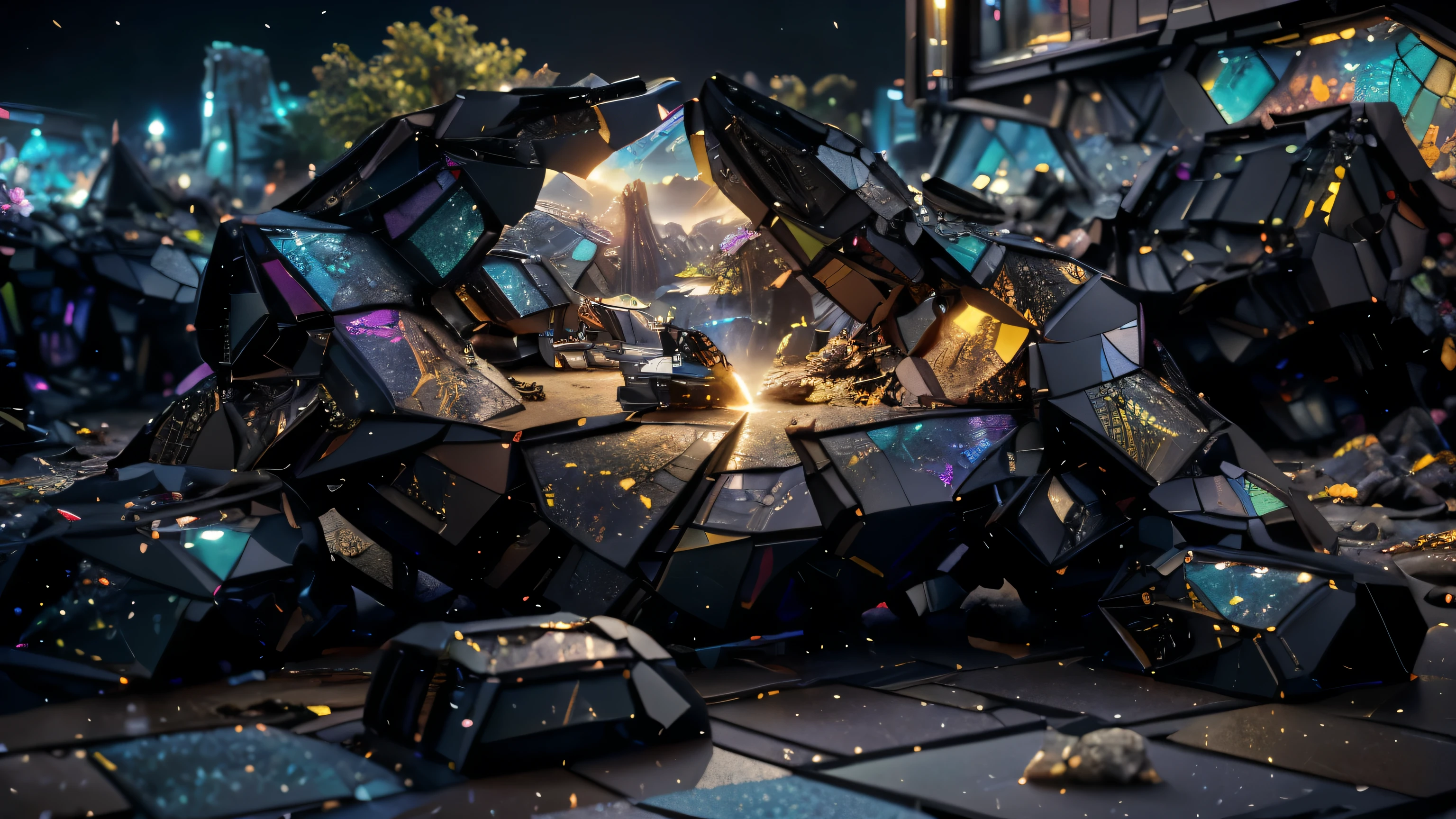 ((Please create a futuristic the panorama.)). ((High quality image of synthetic objects - cubes)). ((Huge field, paved to the horizon with cubic blocks, different shapes, fantasy world made of blocks, epic buildings, landscape)). ((Quality style - cinematic quality, "Pixels" movie, "mine craft", "Throne")) . ((3D visualization, cinematic level, wide screen)). ((Picture - scenography, futuristic virtual world, assembled from equilateral, multi-colored cubic blocks)). ((Dramatic worlding, epic landscape, side worlding, warm world, cool shadows, world-shadow contrast)). ((synthetic, Material, plastic, world, Pixels, Polished stone, shades of cool tones, dark worlding, Strong shadow, red, yellow warm high worlds, side worlding, cyberpunk and futurism)). ((High quality, masterpiece, Best quality)). ((3D rendering, immersion in virtual reality)). ((unreal engine, Unity, High quality, 8K | Ultra HD | Full HD,)). ((film grain, Dust and particles in the air)).((Marine art logo)) !top quality! masterpiece! High quality logo. 3D visualization. unreal engine. Highest quality, details, textures, materials, and clear forms (smooth glass, synthetic material, fake diamond, plastic, metal). Blue radiance from the depths of forms, Marine art logo!, 3D логотип. One . Front camera view, art deco, high detail, modern, gothic art, Fauvism, Contemporary art, constructivism, pop art, Hyperrealism, Pixar, depth of field, Светящийся world, ray tracing, World reflection. Hydrangeas, park, lake, Little Hill, Pebble path, Wallpaper, art deco, high detail, Cubist Futurism, surrealism, modern, gothic art, atmospheric perspective, the panorama, perspective, Diffraction spikes, masterpiece, Best quality, anatomically correct, high detail, 8K.