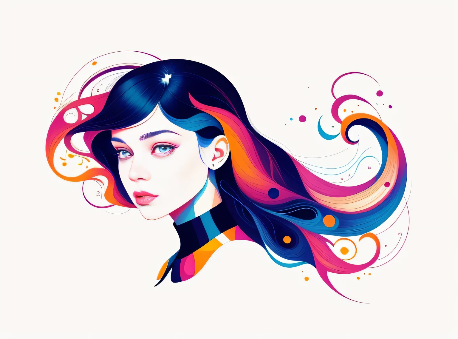 arte vetorial, isolado no fundo branco puro vazio(3)(pela artista Anna Dittman (Anna Dittmann) (Anna Dittmann):1), (((obra-prima))), (((melhor qualidade))),((Extremamente delicadamente lindo)), flat illustration