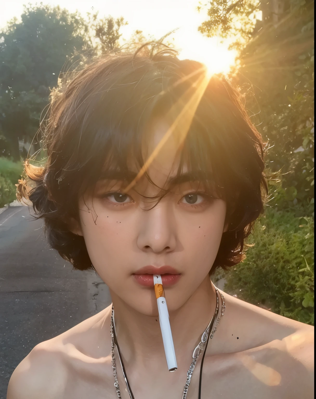 Taehyung from bts face, fotorrealista, ultrahd, 8K