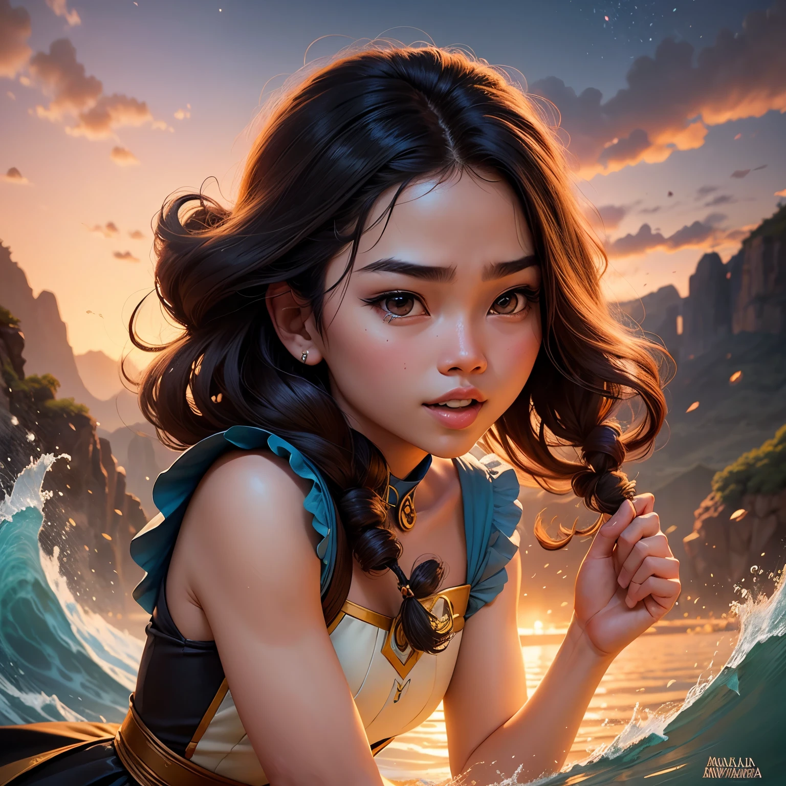 Create a Disney inspired poster about ani ng sining, bayang malikhain