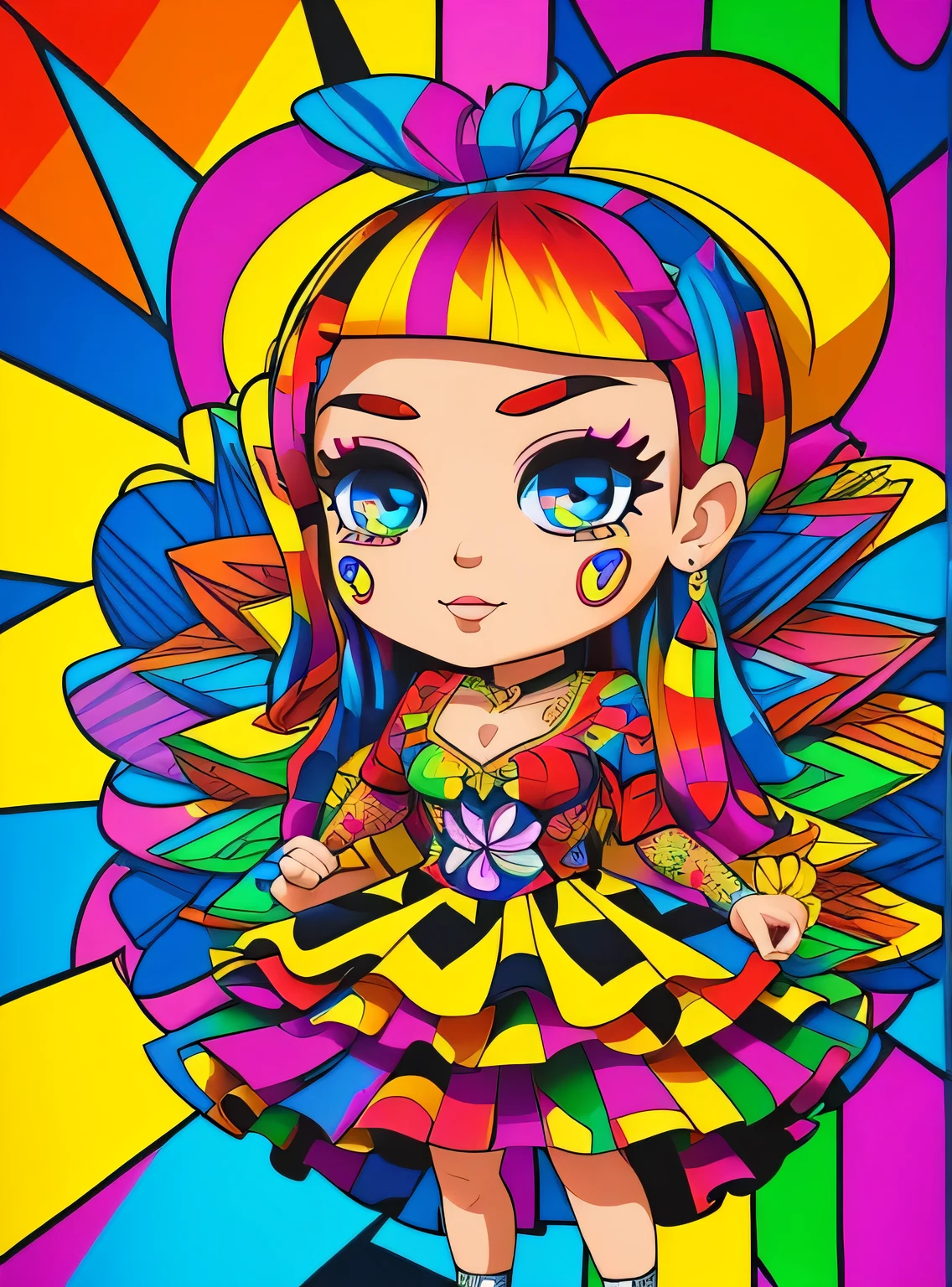 (FLOR DE GIRASSOL EDUARDO KOBRA ,Romero Brito,The Filling Twins ,multidimensional geometric wall PORTRAIT, arte, Chibi,
Yang08k, lindo, Colouring,
Primary works, qualidade superior, melhor qualidade, Arte Oficial, Beautiful and Aesthetic, 512 mil