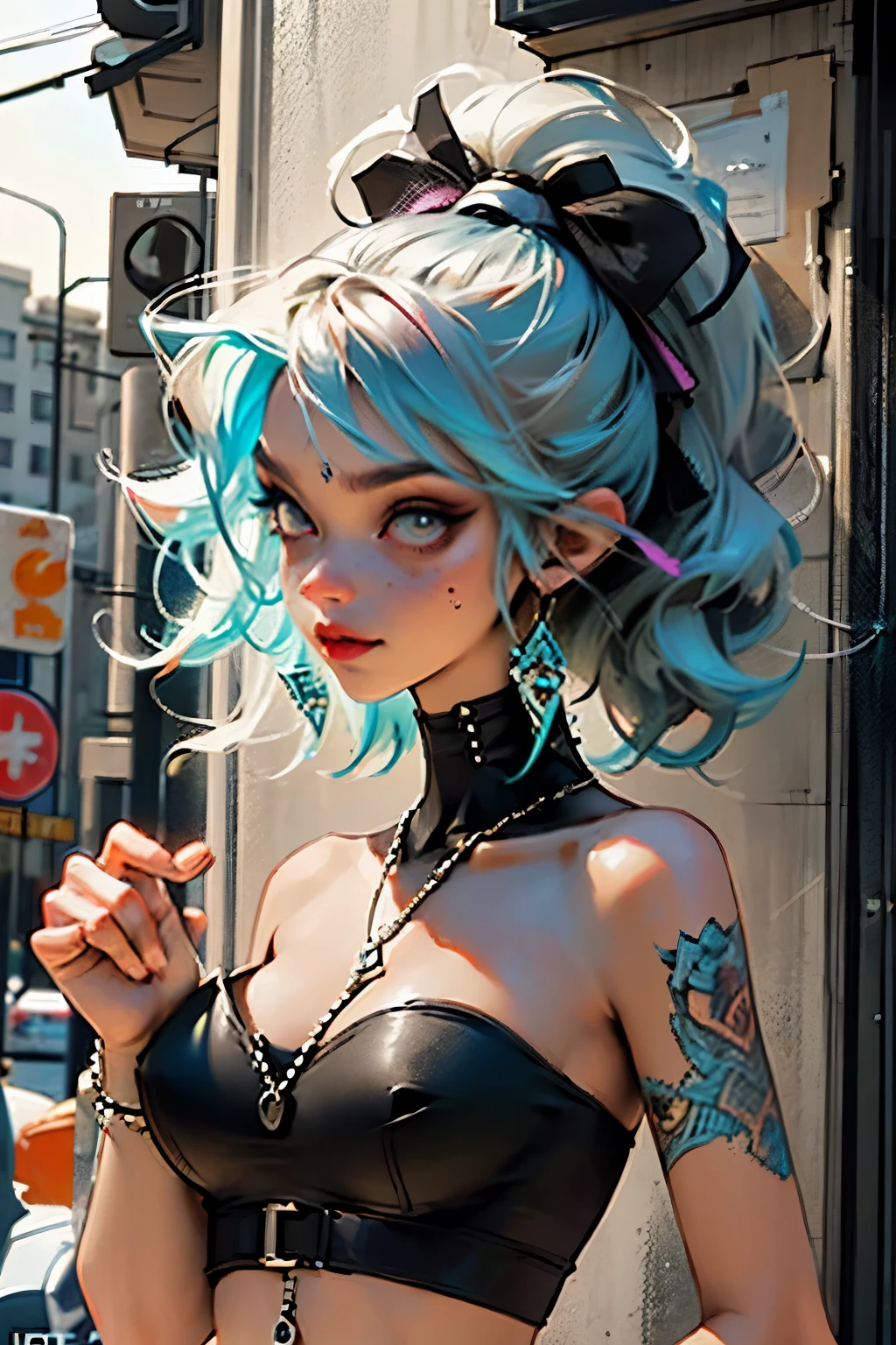 Kizi,1Kizi,((17 yr old)),((fairy Kizi)),
(breasts big:1.4),((((neon hair:1.3,long hair,colored hair:1.3,dynamic hair))),((emerald_eyeballs:1.5)),glowing eyeballs,intricate eyeballs,beautiful detailed eyeballs,symmetrical eyeballs,((fatter)),(((shining skin:1.5,shining skin: 1.5,skin tanned,shining skin,very shining skin,shinny body,plastic glitter skin,exaggerated shining skin,brightened skin))),(spider lower abdomen,narrow waisted,wide hip,athletic body,inflated legs,thick-thighs,body detailed,(face detailed)),(ángel wings,feathered wings,),(((Holy Guardian Angel, big wings,feathers, tem asas de feathers))),(((long decorative purple tribal wings,colored wings, glowing feathers))),
cute,slutty,seducer,Erotic,(nsfw),
((captivating)),((elegant and intense desire, Slave Necklace, highly decorative corset, neckleace, Skirt with slit)), (((Calligraphy art))),
(dynamic pose:1.0),glad,(centred,scale to fit dimensions,rule of thirds),
((floating in the clouds, sky and clouds background)),scenario:1.25,((intricate scenario)),
(Bright cyberpunk ornaments),high resolution,sharp focus,(ultra detaild,extremely detaild),(photorealistic art:1.37),(extremely detaild CG unity 8k wallpaper),(((swirly vibrant colors,vibrant theme))),(intricate),(work of art),(best qualityer),artistic photography,(photograph taken by sldr),(intricate background),perfect rendered face,perfect face details,lifelike face,photo realist,((intricate detail)),(((真实感))),