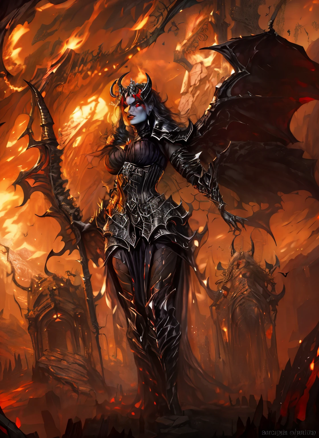 arafed woman in a black outfit with horns and a dragon, succubus | medieval, dark fantasy style art, in style of dark fantasy art, dark fantasy art, beautiful succubus, gothic fantasy art, female vampire warrior, dark elf, dark fantasy style, dark fantasy digital art, beautiful dark elf countess, beautiful elegant demon queen, fantasy dark art