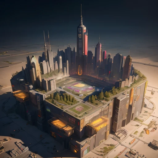 2658年Lunar soil realistic model, (bifurcation, original photo, best quality, masterpiece:1.4),SteampunkCyberpunk6820 City,(CyberpunkLunar soil light:1.3), Lunar soil (related to land),(in a great nature box:1.3),Isometric, great nature, landscape on foundation,landscape,