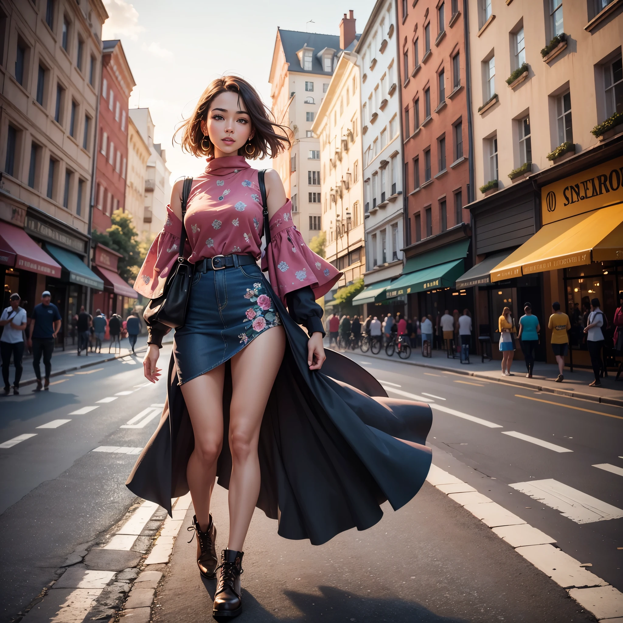 best quality,highres,ultra-detailed,realistic:1.37, colorful, vibrant colors, carefully curated lighting, portraits, freedom, people living their lives to the fullest, diverse individuals, joyful expressions, bustling city streets, vivid street art, stunning architecture, nature in full bloom, breathtaking landscapes