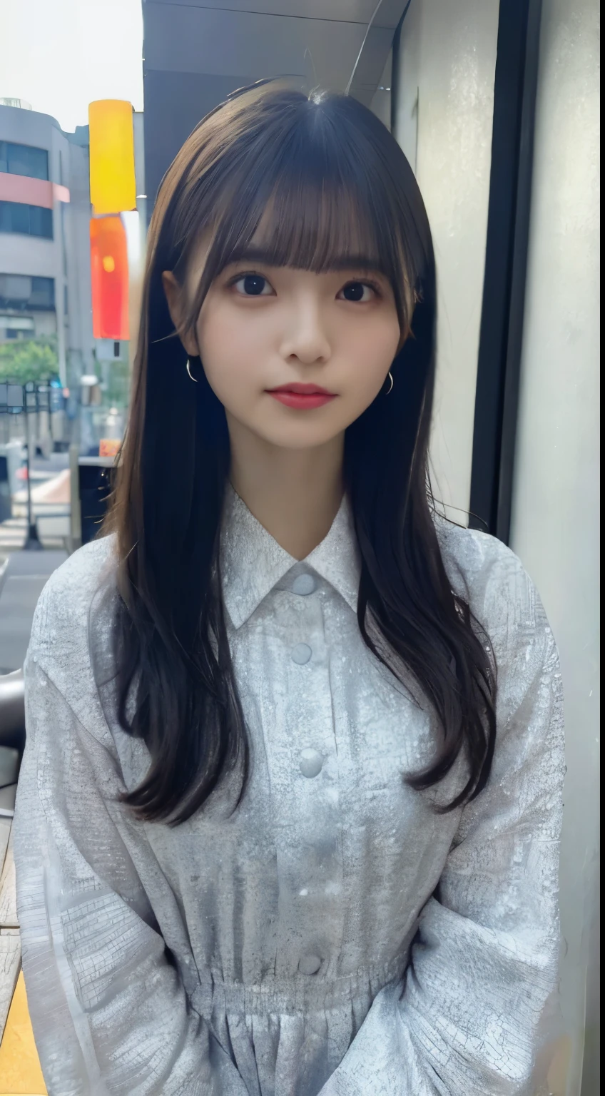 mix 4, (8K, Raw photo, best image quality, masterpiece: 1.45), (realistic, Photoreal: 1.37), one girl, cute, cityscape, night, rain, Wet, professional lighting, photon mapping, radio city, Physically based rendering, gradient black hair, gray hair, short curly hair, Handsome, with a girl, (((Randomly generated plain clothes))), highest quality photos, High resolution, 1080P, (clear face), (Detailed facial description), (detailed description of hands), (masterpiece), (Detailed CG)、extreme light and shadow、messy hair、master work、Rich details、(detailed facial features)、(highest quality photos)、(Masseter muscle part)、(detailed eye)、look in front of you、thin clavicle、((slender and big))、((Office Looksuit)))、((cute服))、((Shinjuku ward))、(I'll turn around)、(((first round)))、earrings、big smile、Draw the whole body from the knees、