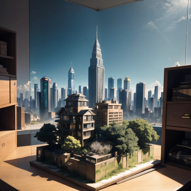 公元前2658年Lunar soil realistic model, (bifurcation, original photo, best quality, masterpiece:1.4),SteampunkCyberpunk6820 City,(CyberpunkLunar soil light:1.3), Lunar soil (related to land),(in a great nature box:1.3),Isometric, great nature, landscape on foundation,landscape,