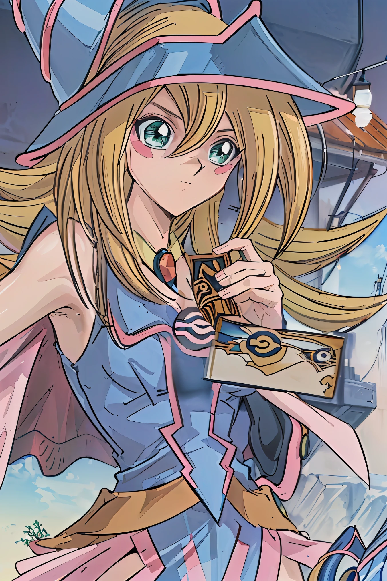 Un mago negro flotando tiernamente, magical aura, Fantastic background, Runas brillantes, (( una carta de Yu-Gi-Oh debajo)), giving the impression that she has been summoned,epic composition, (Intrincado alto detalle), (complex design, Ultra-detalles :1.2), Art Station, (obra maestra, la mejor calidad), Ultra HD, 32K ,octanaje renderizado, bioluminiscente,8K concept art resolution, realismo,por Mappa studios,obra maestra,la mejor calidad,Arte oficial,illustration,clear line,(Fresco_Color),Perfectcomposition,Absurdo, fantasy,( debajo hay un mapa de Yu-Gi-Oh), Diagramas