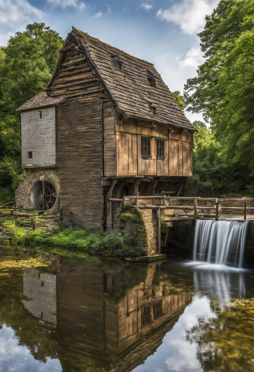 Water mill and water mill house