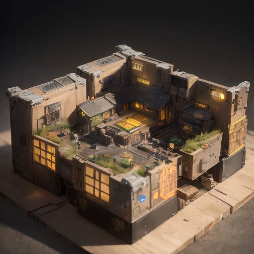 2658年Lunar soil realistic model, (bifurcation, original photo, best quality, masterpiece:1.4),SteampunkCyberpunk6820 City,(CyberpunkLunar soil light:1.3), Lunar soil (related to land),(in a small nature box:1.3),Isometric, small nature, landscape on foundation,landscape,