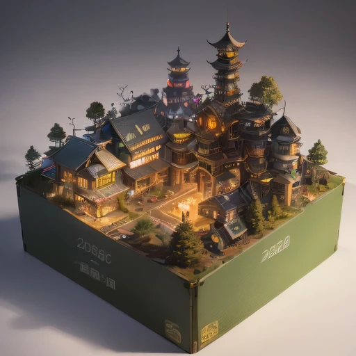 26558年Lunar soil realistic model, (bifurcation, original photo, best quality, masterpiece:1.4),SteampunkCyberpunk6820 City,(CyberpunkLunar soil light:1.3), Lunar soil (related to land),(in a small nature box:1.3),Isometric, small nature, landscape on foundation,landscape,