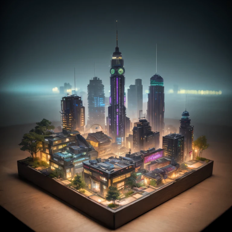 26558年Lunar soil realistic model, (bifurcation, original photo, best quality, masterpiece:1.4),SteampunkCyberpunk6820 City,(CyberpunkLunar soil light:1.3), Lunar soil (related to land),(in a small nature box:1.3),Isometric, small nature, landscape on foundation,landscape,